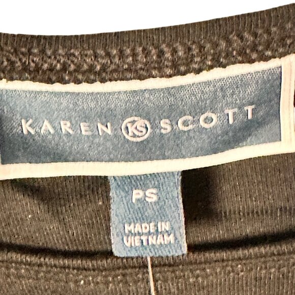 Karen Scott PSmall  Women Black Dachshund Christmas Long Sleeve Shirt - Picture 3 of 9